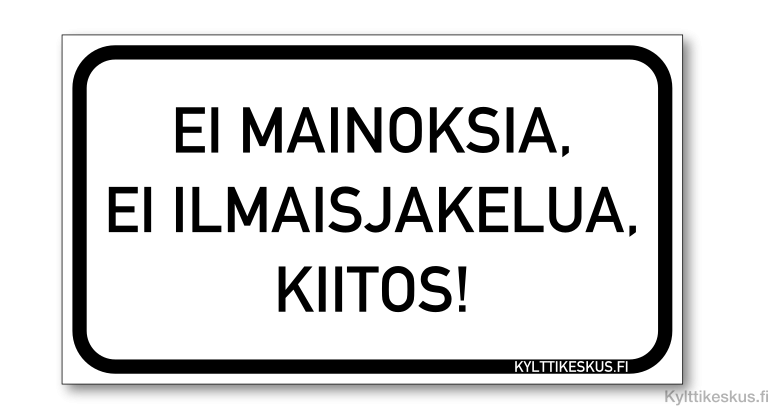 Finnish No Junk Mail magnet
